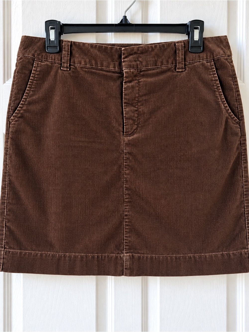 Eddie Bauer Brown Corduroy Skirt Size 14 100% Cotton
